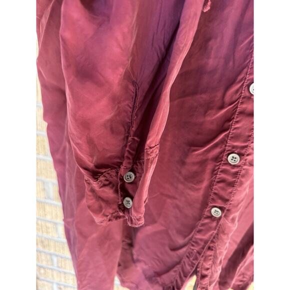 Johnny Was Pete & Greta Long Sleeve Capras Blouse Shirt Tunic Sz Small Burgundy - Picture 9 of 12